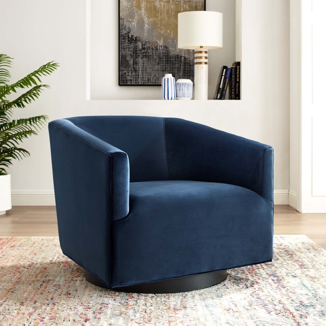 Modway Twist Accent Lounge Performance Velvet Swivel Chair-EEI-3456